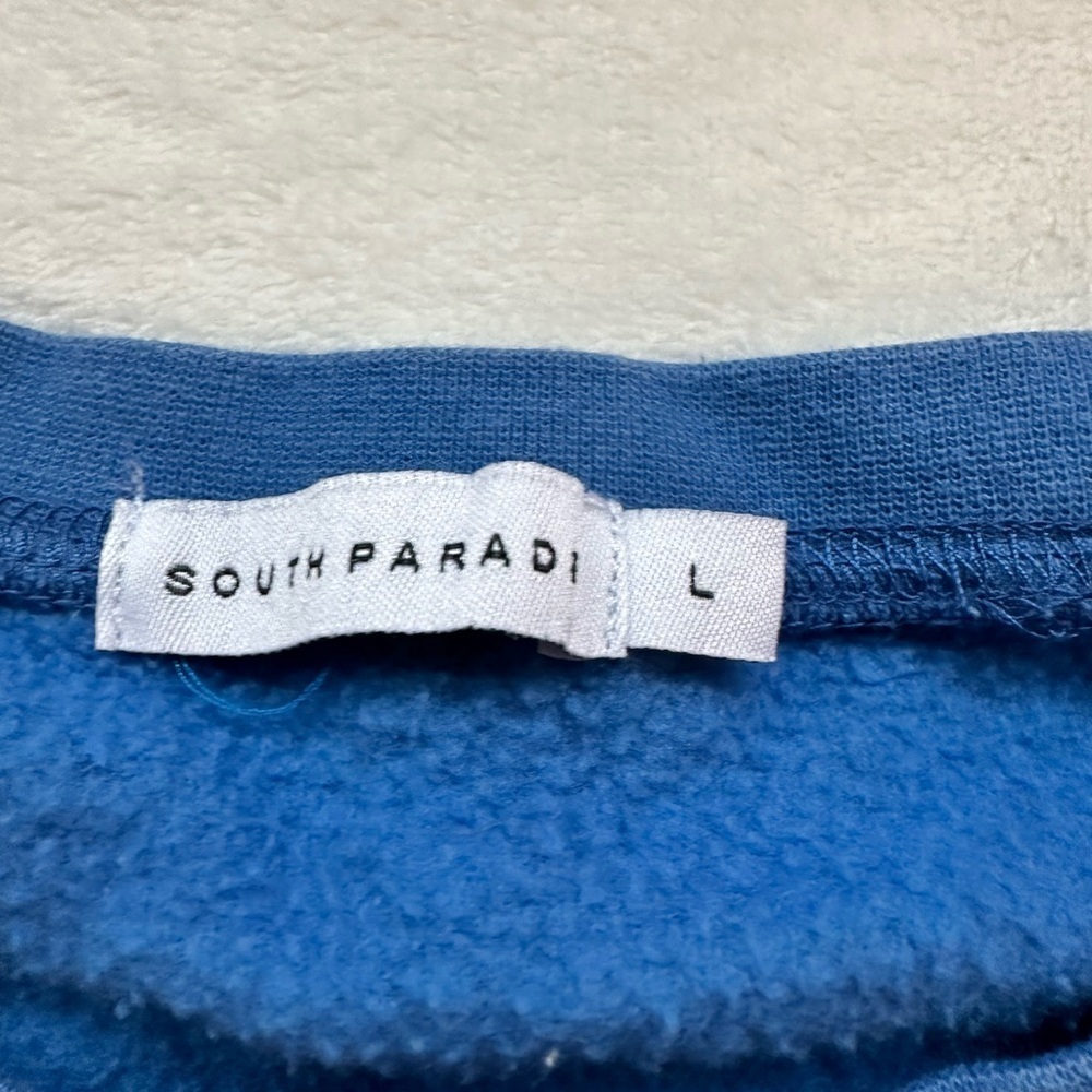 South Parade Saturday Sunday Blue Crewneck sweatshirt size L - Picture 6 of 9